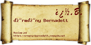 Örmény Bernadett névjegykártya
